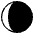 Waning Crescent Moon Emoji from EmojiTwo Black Set