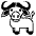 Water Buffalo Emoji from EmojiTwo Black Set