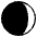 Waxing Crescent Moon Emoji from EmojiTwo Black Set