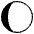 Waxing Gibbous Moon Emoji from EmojiTwo Black Set