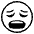 Weary Face Emoji from EmojiTwo Black Set