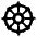 Wheel Of Dharma Emoji from EmojiTwo Black Set