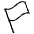 White Flag Emoji from EmojiTwo Black Set