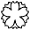 White Flower Emoji from EmojiTwo Black Set