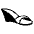 Woman’s Sandal Emoji from EmojiTwo Black Set