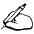 Writing Hand Emoji from EmojiTwo Black Set