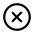 X Circle Icon from Mynaui Line Set