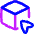 3d Cube Cursor Icon from Flex Neon Set