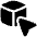 3d Cube Cursor Icon from Plump Solid Set