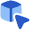 3d Cube Cursor Icon from Plump Flat Set