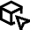 3d Cube Cursor Icon from Sharp Line Set