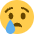 Crying Face Emoji from Twemoji Set