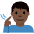 Deaf Man Dark Skin Tone Emoji from Twemoji Set