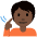 Deaf Person Dark Skin Tone Emoji from Twemoji Set