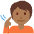 Deaf Person Medium Dark Skin Tone Emoji from Twemoji Set