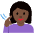 Deaf Woman Dark Skin Tone Emoji from Twemoji Set