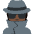 Detective Dark Skin Tone Emoji from Twemoji Set