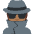 Detective Medium Dark Skin Tone Emoji from Twemoji Set
