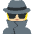 Detective Medium Light Skin Tone Emoji from Twemoji Set