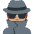 Detective Medium Skin Tone Emoji from Twemoji Set