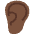 Ear Dark Skin Tone Emoji from Twemoji Set