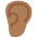 Ear Medium Dark Skin Tone Emoji from Twemoji Set
