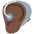 Ear With Hearing Aid Dark Skin Tone Emoji from Twemoji Set