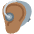 Ear With Hearing Aid Medium Dark Skin Tone Emoji from Twemoji Set