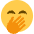 Face With Hand Over Mouth Emoji from Twemoji Set