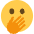 Face With Open Eyes And Hand Over Mouth Emoji from Twemoji Set