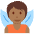 Fairy Medium Dark Skin Tone Emoji from Twemoji Set