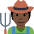 Farmer Dark Skin Tone Emoji from Twemoji Set