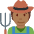 Farmer Medium Dark Skin Tone Emoji from Twemoji Set