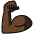 Flexed Biceps Dark Skin Tone Emoji from OpenMoji Set