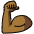 Flexed Biceps Medium Dark Skin Tone Emoji from OpenMoji Set