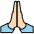 Folded Hands Light Skin Tone Emoji from OpenMoji Set