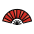 Folding Hand Fan Emoji from OpenMoji Set