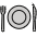 Fork And Knife With Plate Emoji from OpenMoji Set