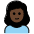Girl Dark Skin Tone Emoji from OpenMoji Set