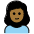 Girl Medium Dark Skin Tone Emoji from OpenMoji Set