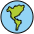 Globe Showing Americas Emoji from OpenMoji Set
