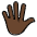 Hand With Fingers Splayed Dark Skin Tone Emoji from OpenMoji Set