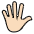 Hand With Fingers Splayed Light Skin Tone Emoji from OpenMoji Set