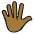 Hand With Fingers Splayed Medium Dark Skin Tone Emoji from OpenMoji Set