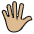 Hand With Fingers Splayed Medium Light Skin Tone Emoji from OpenMoji Set