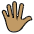 Hand With Fingers Splayed Medium Skin Tone Emoji from OpenMoji Set