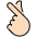 Hand With Index Finger And Thumb Crossed Light Skin Tone Emoji from OpenMoji Set