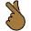 Hand With Index Finger And Thumb Crossed Medium Dark Skin Tone Emoji from OpenMoji Set