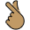 Hand With Index Finger And Thumb Crossed Medium Skin Tone Emoji from OpenMoji Set