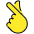 Hand With Index Finger And Thumb Crossed Emoji from OpenMoji Set